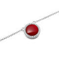Audrey Necklace Red Agathe Silver