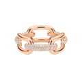 Crystal Link Ring Rose Gold