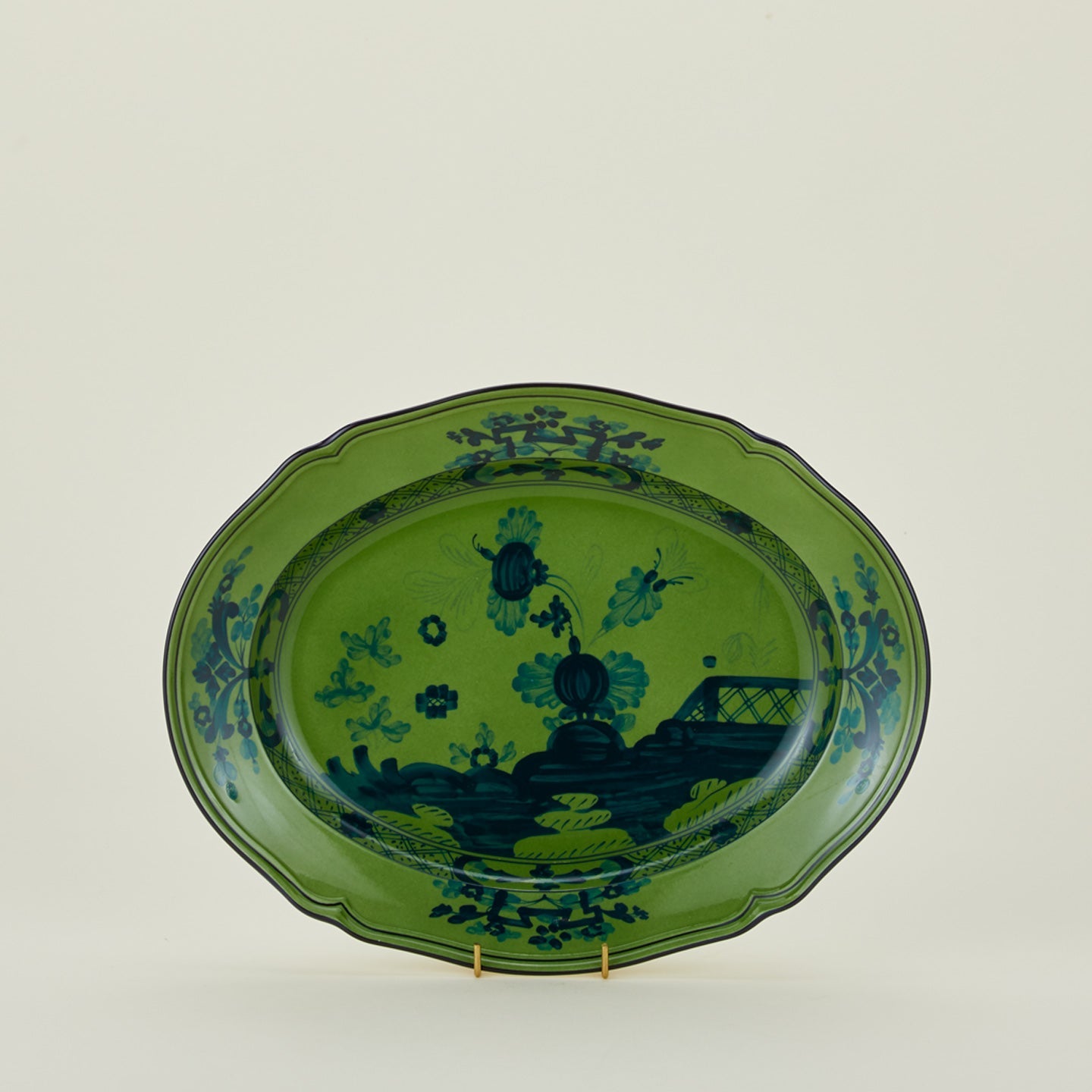 Oriente Italiano Oval Platter, 15" - Malachite
