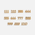 Solid Gold Tiny Angel Number Charm for Glass Charm Locket