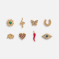 Solid Gold Tiny Lucky Charm for Glass Charm Locket