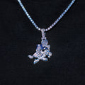 Dallas Cowboys Official NFL Vintage Logo Pendant in White Gold