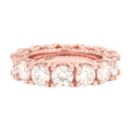 Men's Moissanite Eternity Diamond Band Ring in Rose Gold Vermeil - 5mm