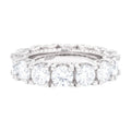 Women's Moissanite Diamond Band Ring in White Gold Vermeil - 5mm