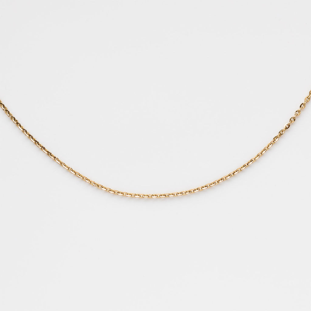 Solid Gold Simple Glimmer Gold Chain