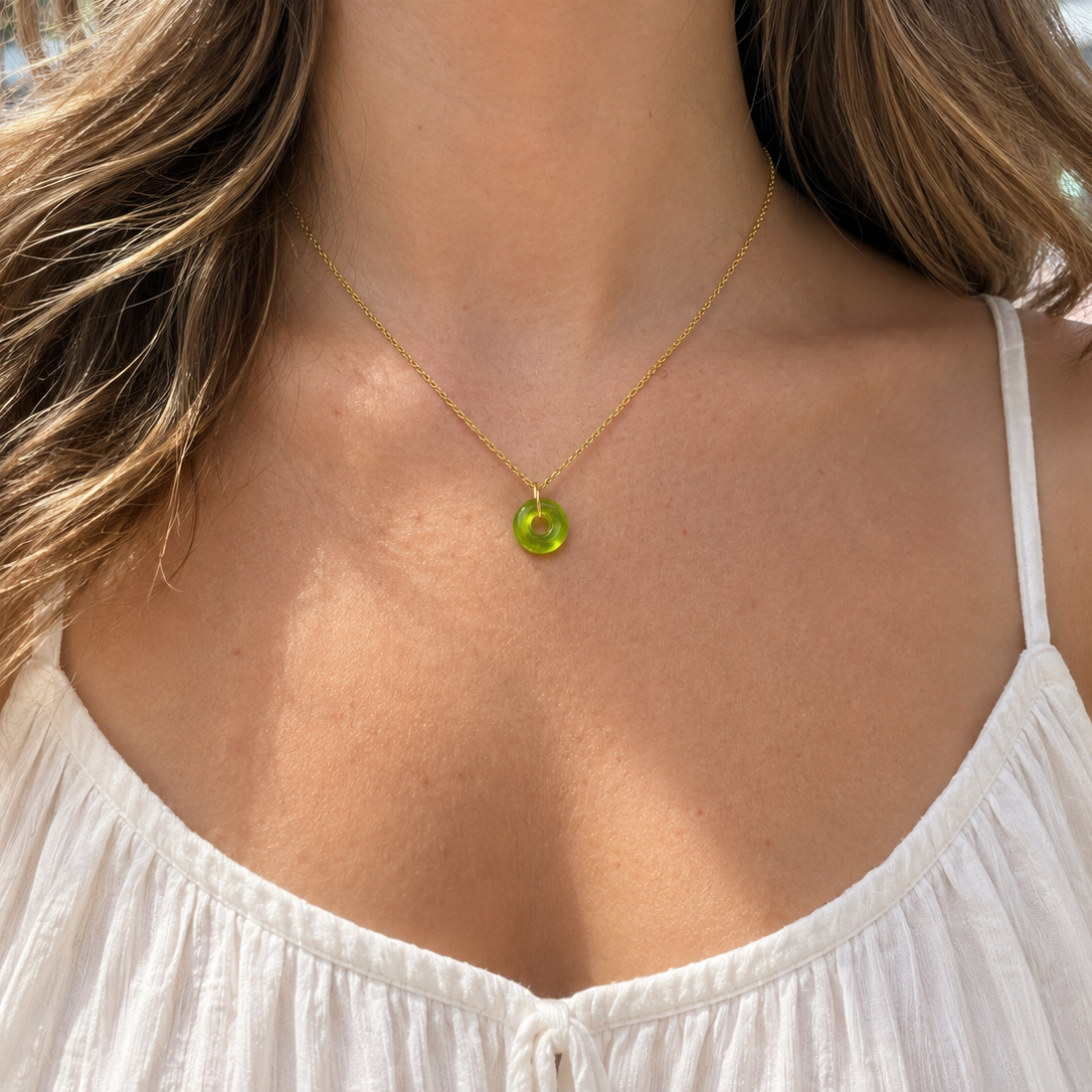 Mini Hand-Torched Glass Bead Necklace