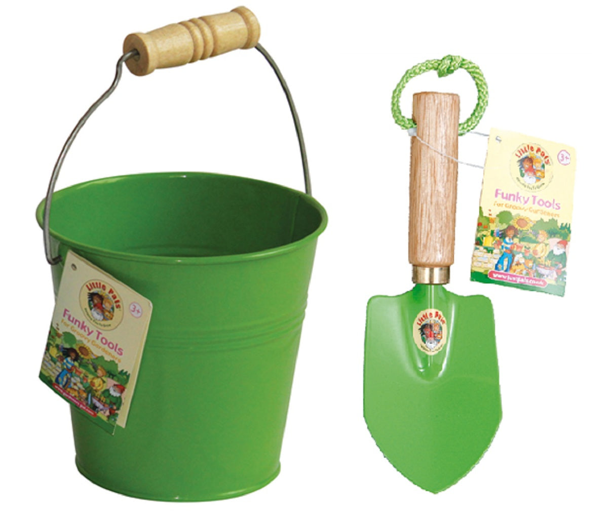 Childrens Green Bucket and Trowel Set