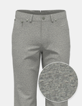 Grey Double Faced Knit Five Pocket