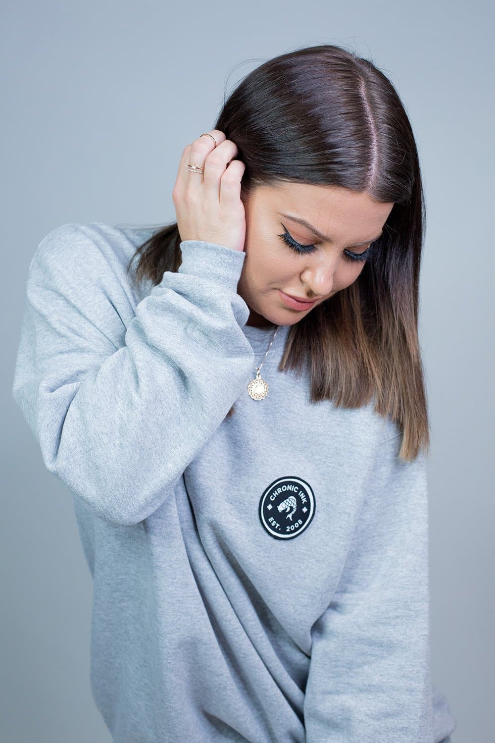 Champion x Chronic Ink Pullover Crew - Grey