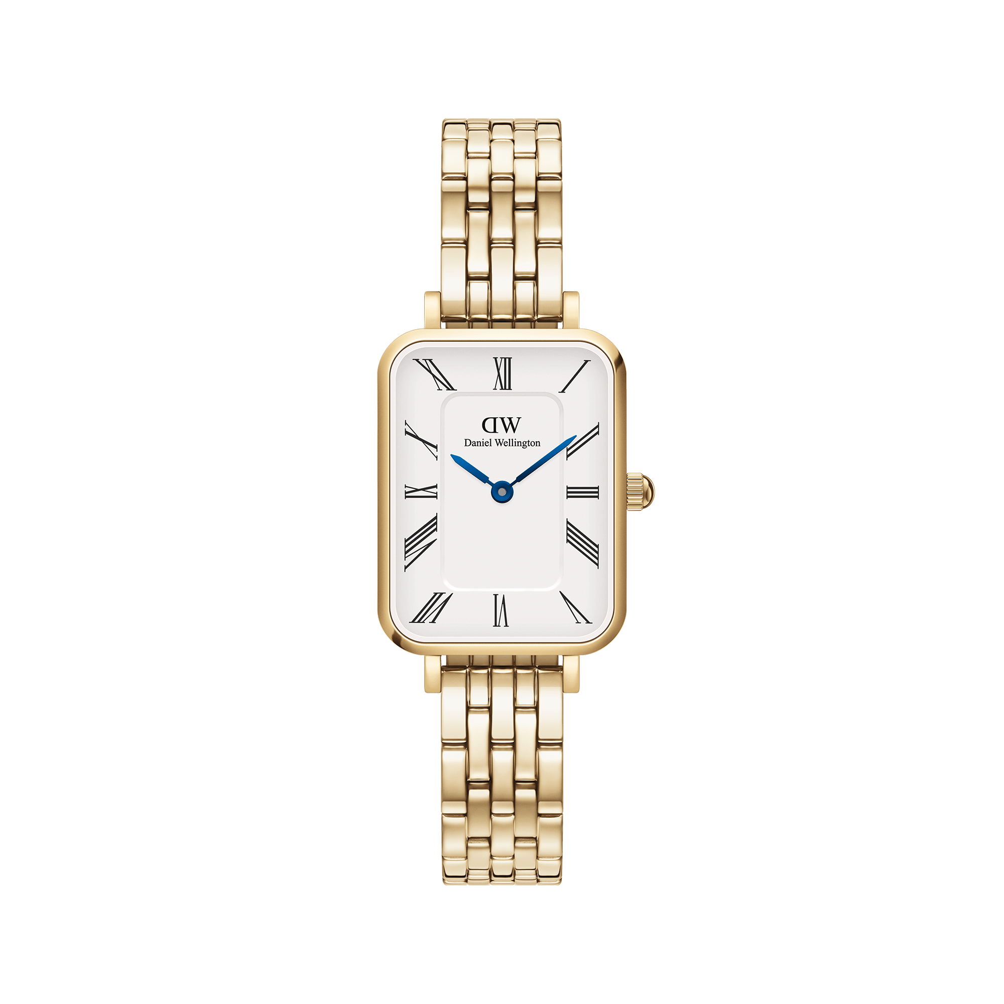 Quadro Roman Numerals 5-Link Gold