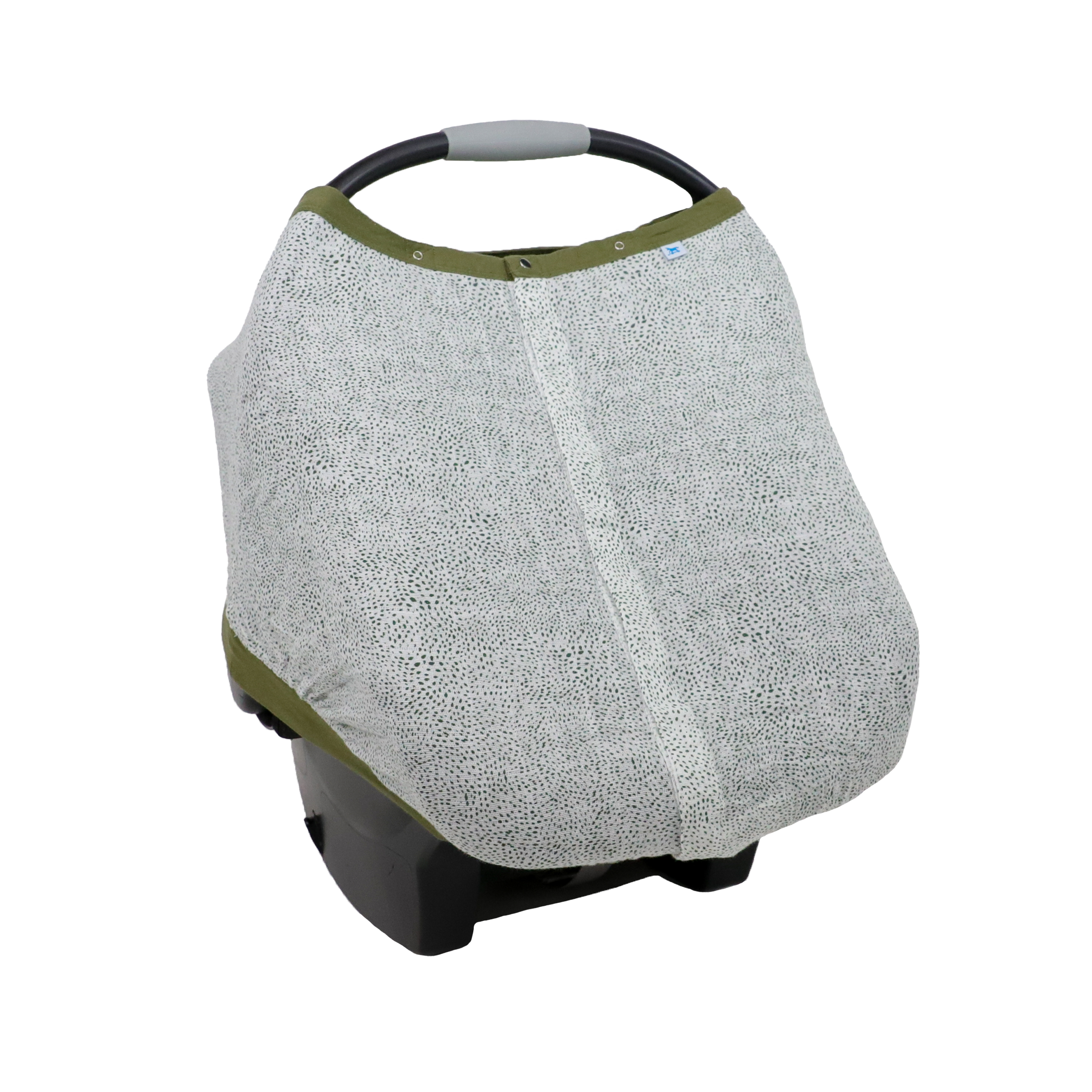 Cotton Muslin Car Seat Canopy - Green Seed