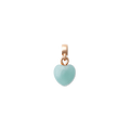 Amazonite Heart Rose Gold Charm
