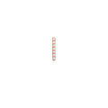 Crystal Bar Stud Rose Gold