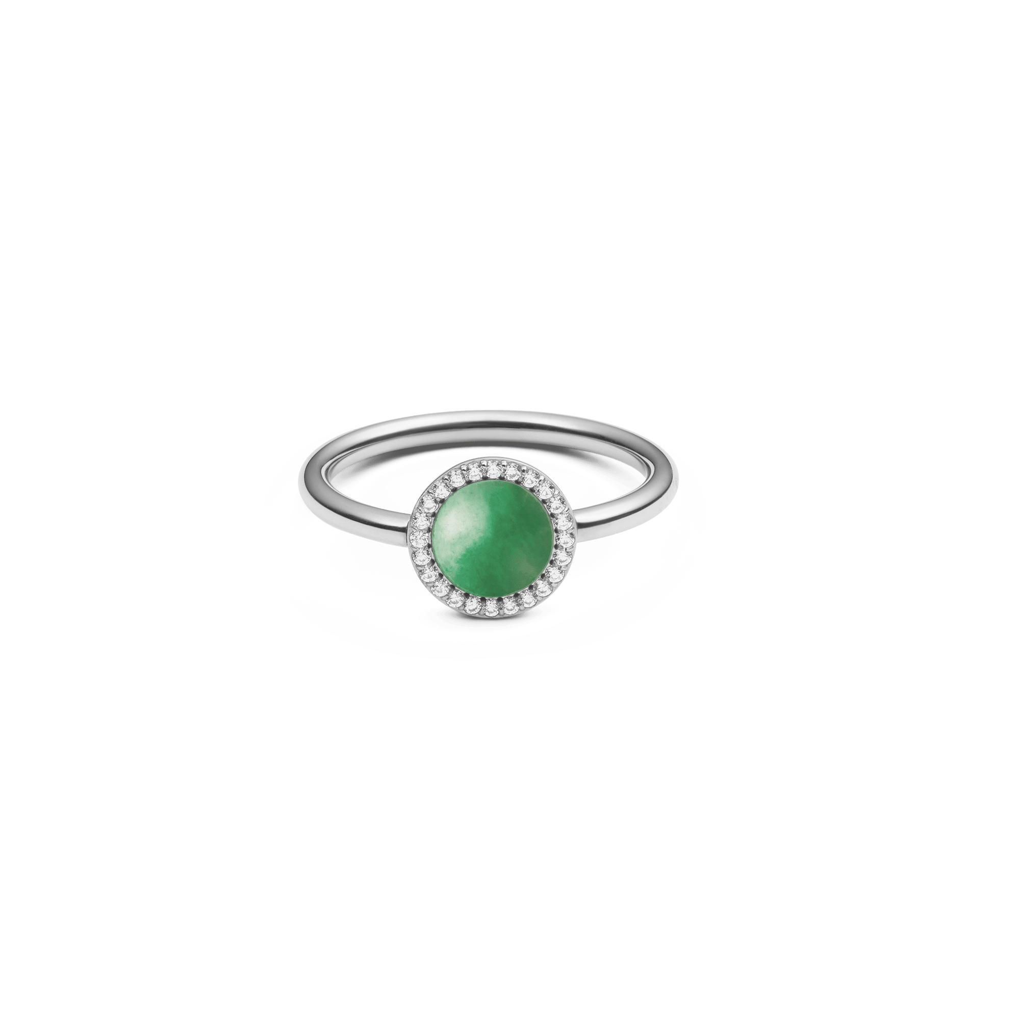 Audrey Ring Jade Silver