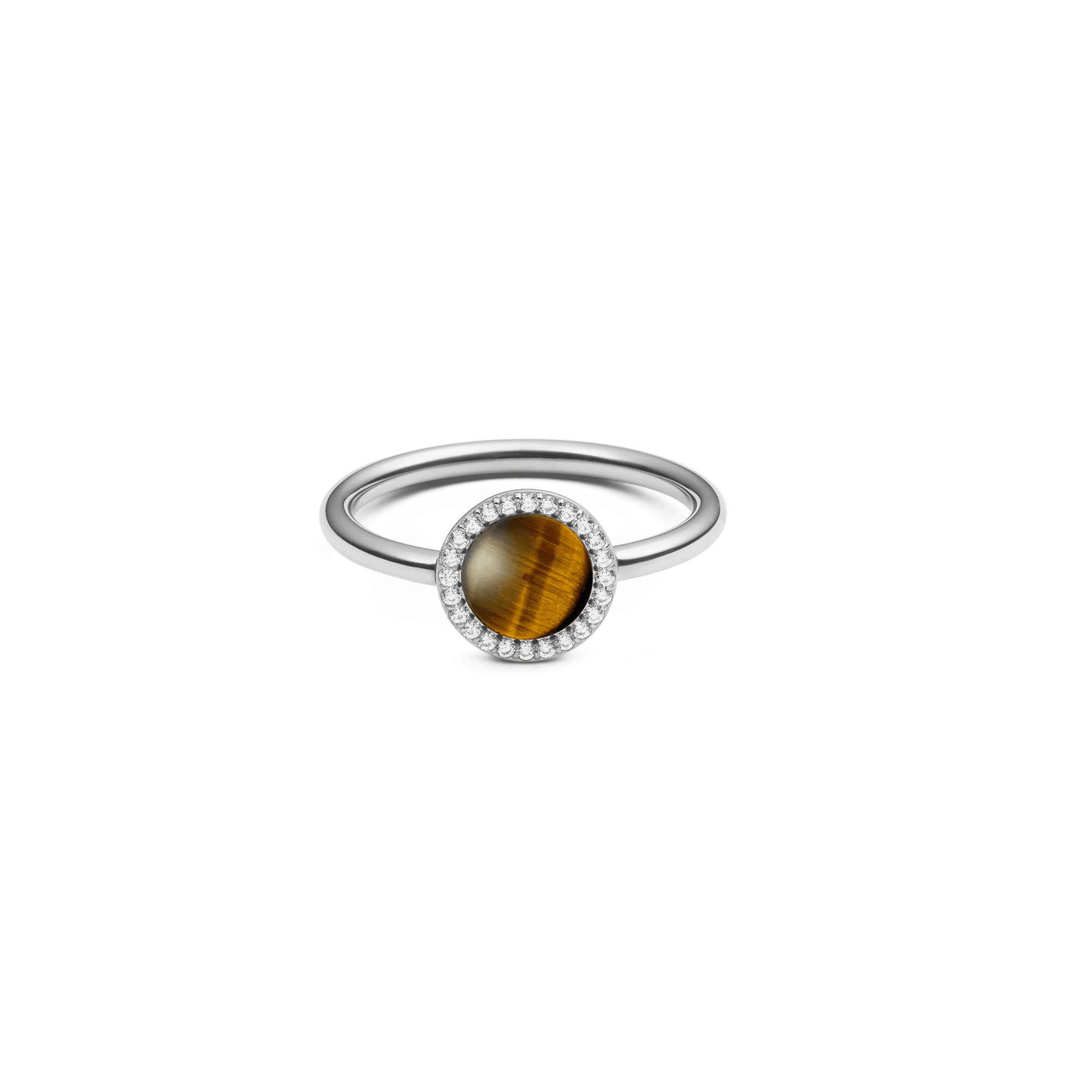 Audrey Ring Tiger Eye Silver