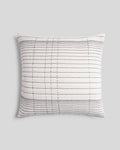 Hand Stitched Euro Pillow Cover (Ivory and Soft Black)