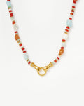 Harris Reed In Good Hands Beaded Gemstone Necklace | 18ct Gold Plated/Multi Gemstone & Pearl
