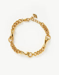 Harris Reed In Good Hands Charm Bracelet | 18ct Gold Plated/Black Onyx & Pearl