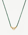 Harris Reed In Good Hands Mini Beaded Gemstone Necklace | 18ct Gold Plated/Malachite