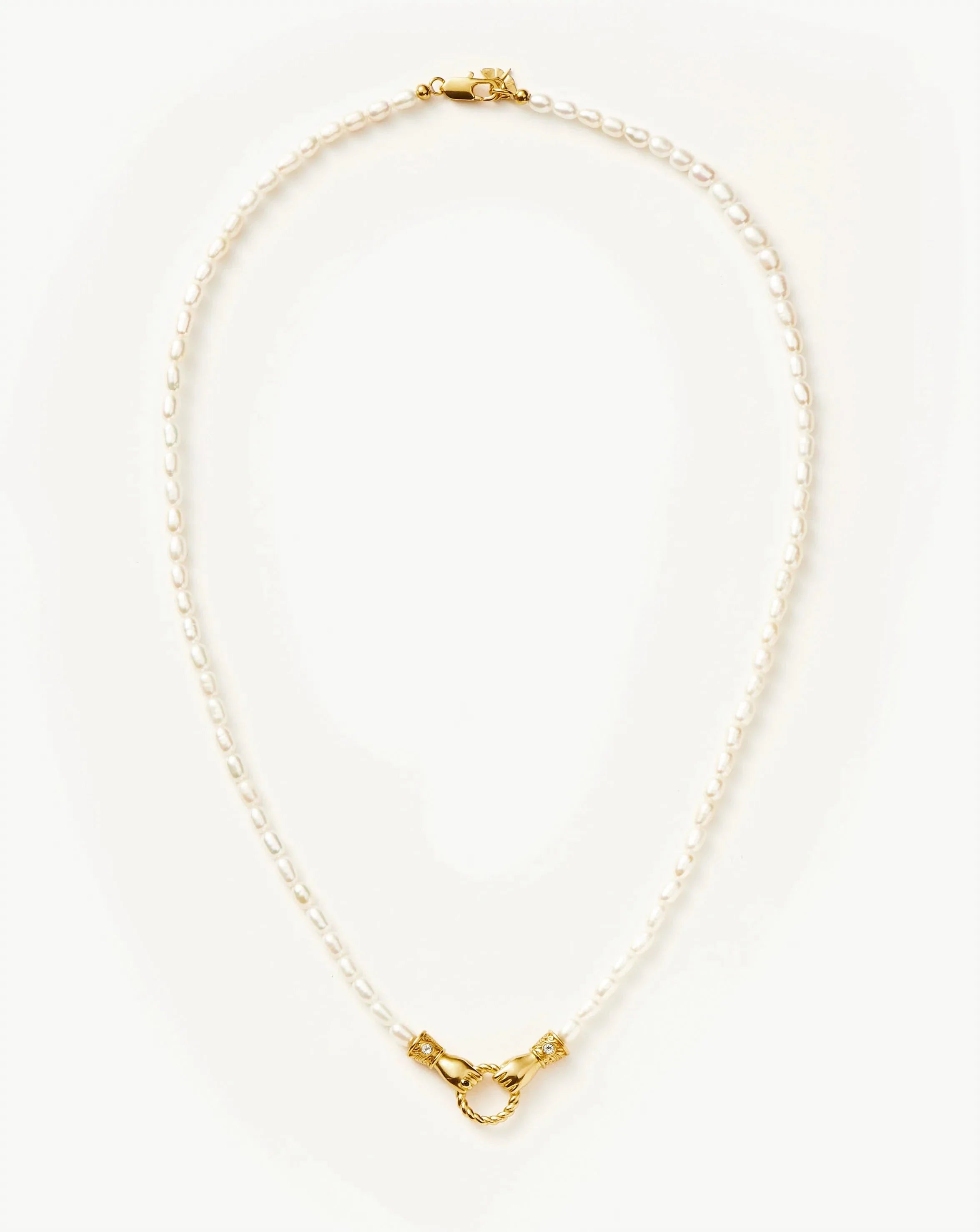 Harris Reed Medium In Good Hands Pearl Pendant Necklace