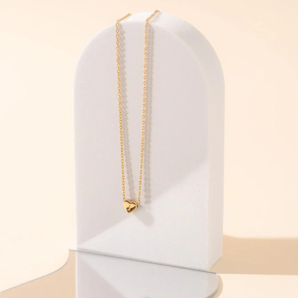 Heart Shaped Initial Necklace