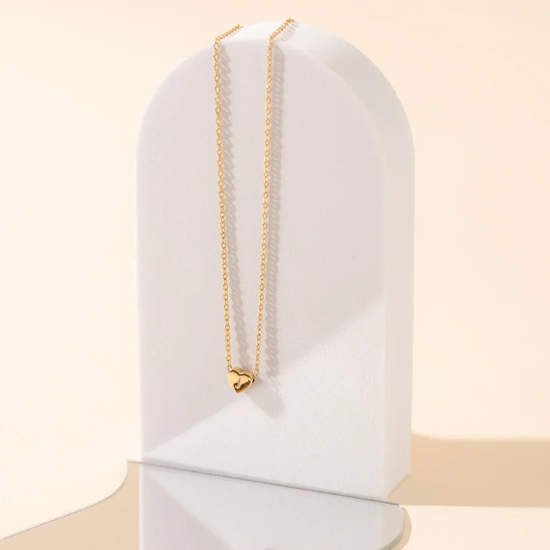 Heart Shaped Initial Necklace