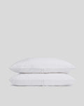 Linen Tencel Pillowcase Set - FINAL SALE (White with Black)