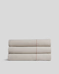 Linen Tencel Top Sheet - FINAL SALE (Bone with Canyon)