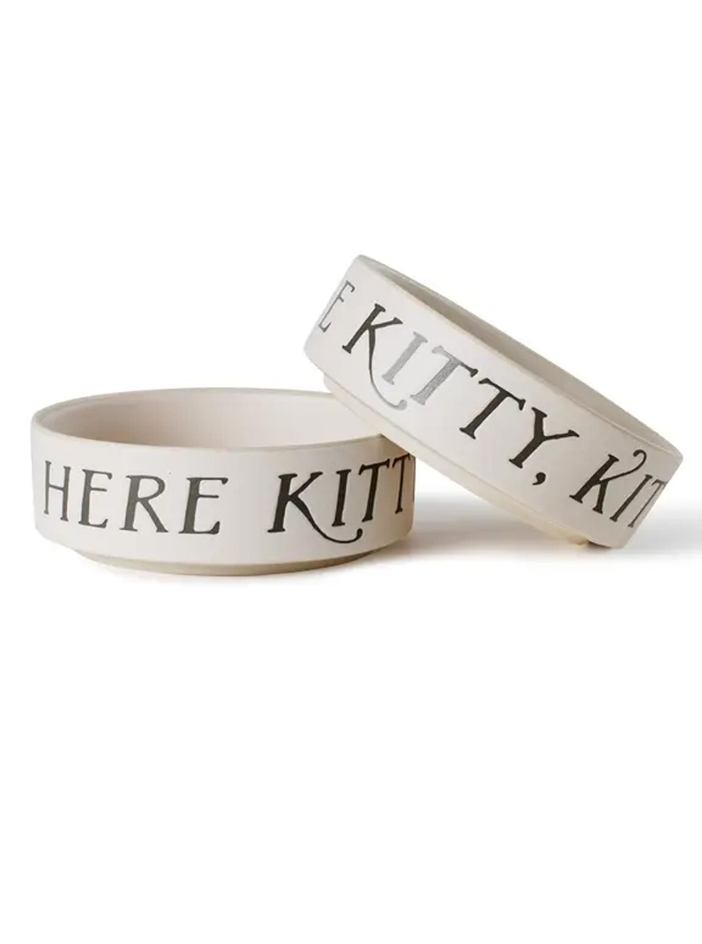 HERE KITTY KITTY STONEWARE BOWL