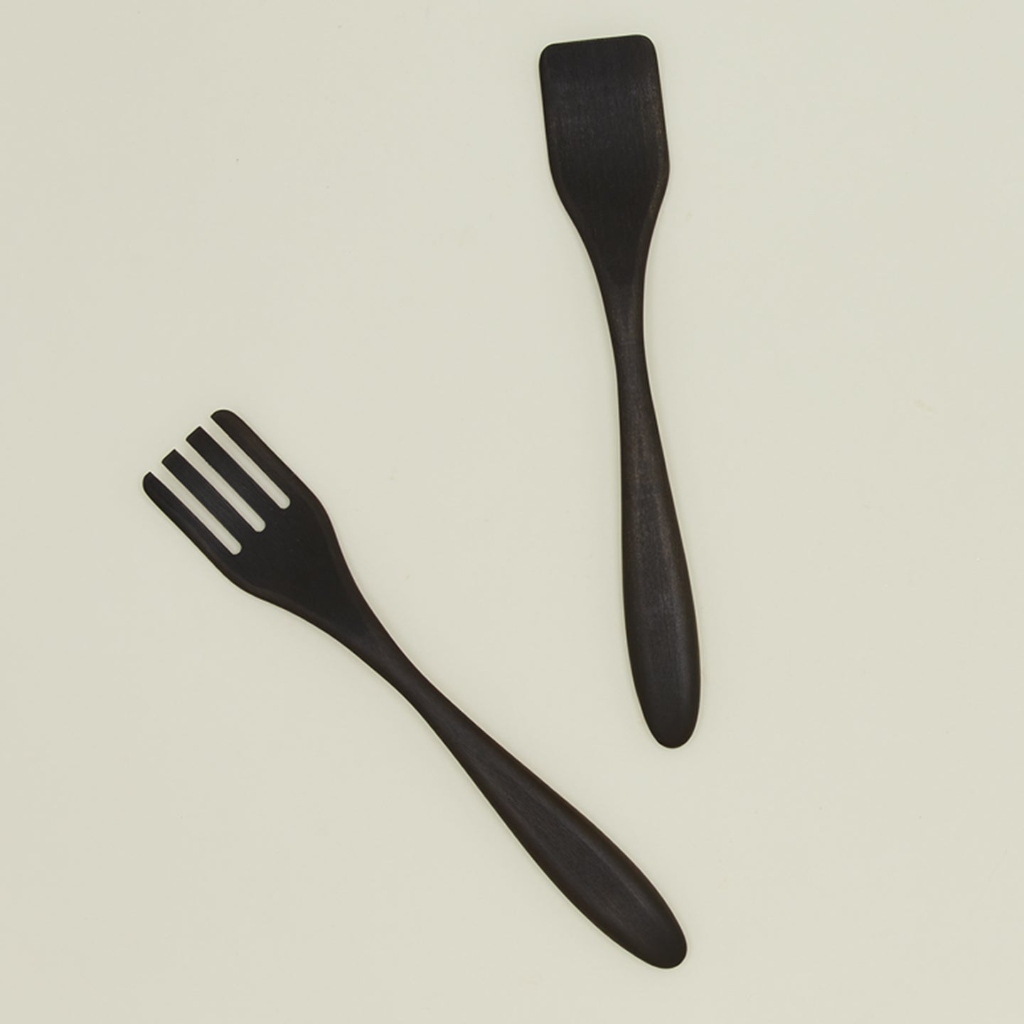 Salad Servers - Ebonized Oak