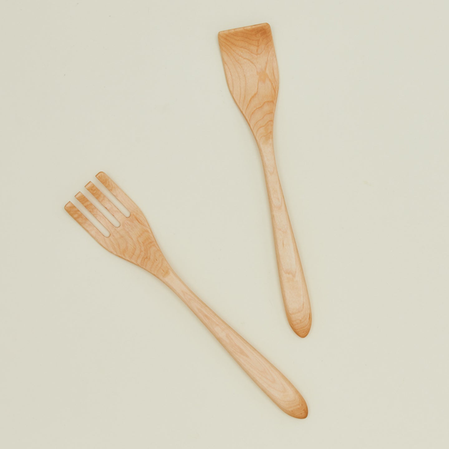 Salad Servers - Natural Maple