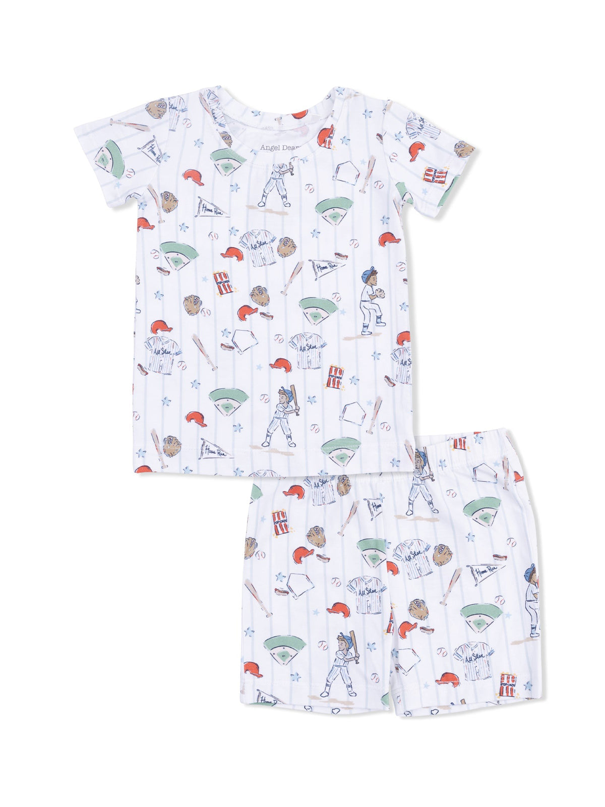 Short Loungewear Set, Home Run Baseball