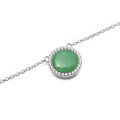Audrey Necklace Jade Silver