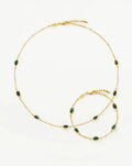 Iconic Magma Gemstone Choker & Bracelet Set | 18ct Gold Vermeil/Malachite