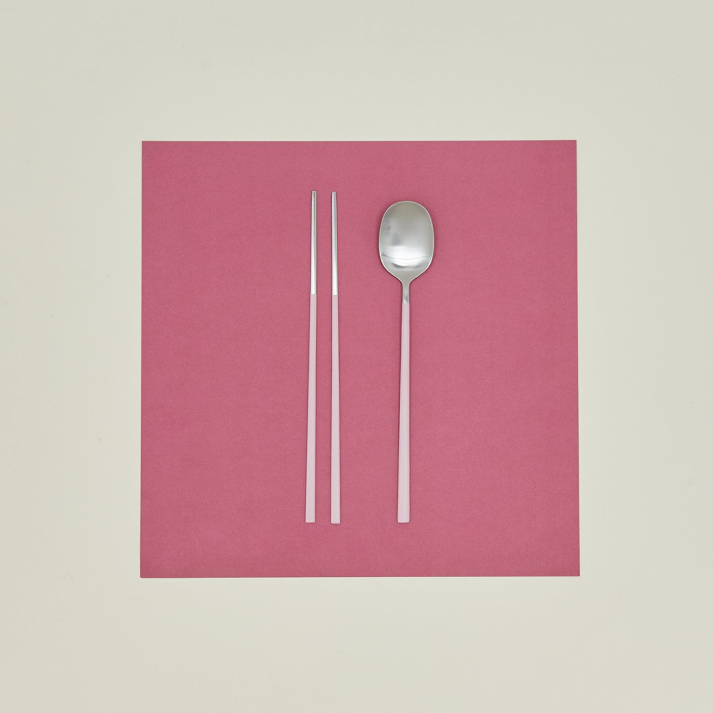 Spoon + Chopsticks Set - Pink