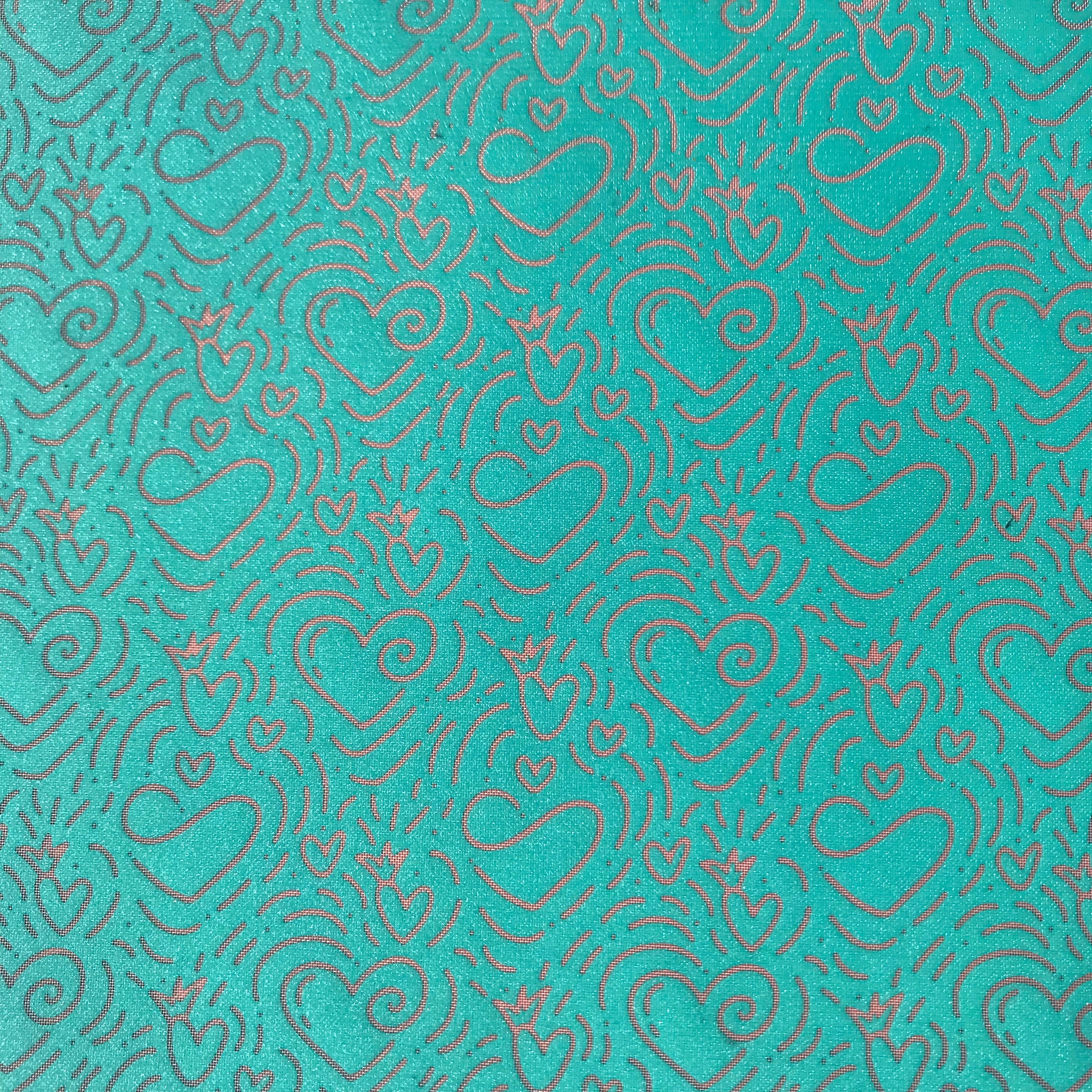 Swirly Hearts Silkscreen Valentine For Crafting, Polymer Clay earrings + Mixed Media