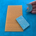 Furled Texture Mat Silicone rubber Stamp for polymer clay paper Gelli plate and resin