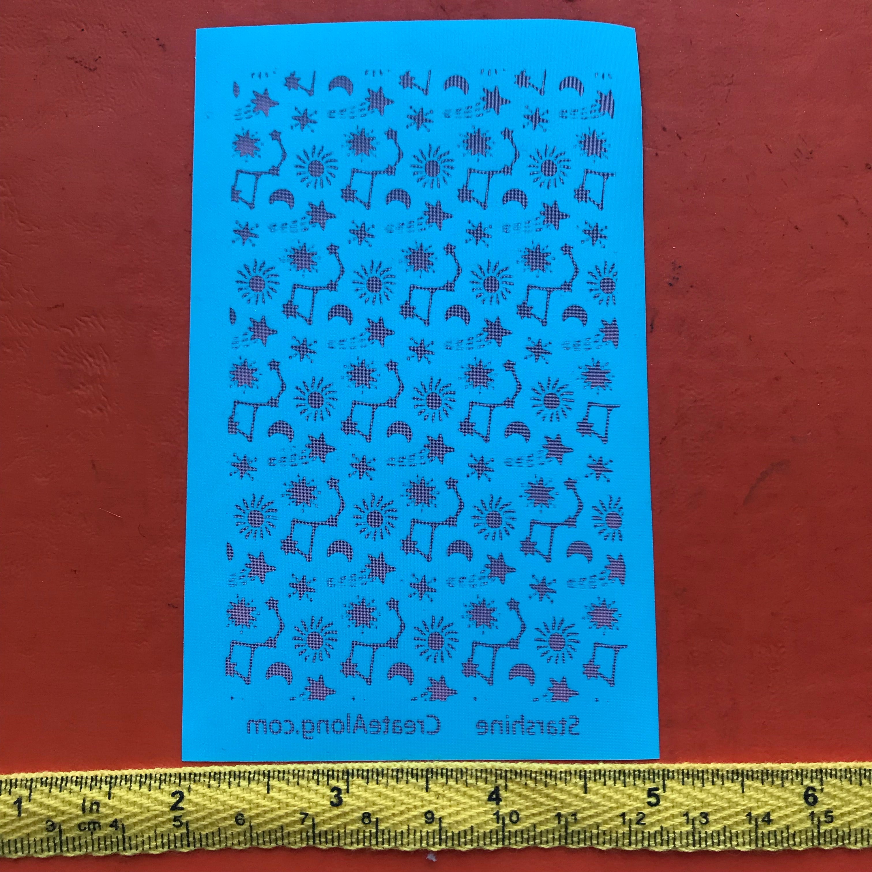 Starshine star sun moon planet Silkscreen For Crafting For Polymer Clay + Mixed Media