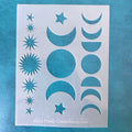 Just A Phase Mylar Stencil texture sheet for polymer clay earrings art jewelry mixed media
