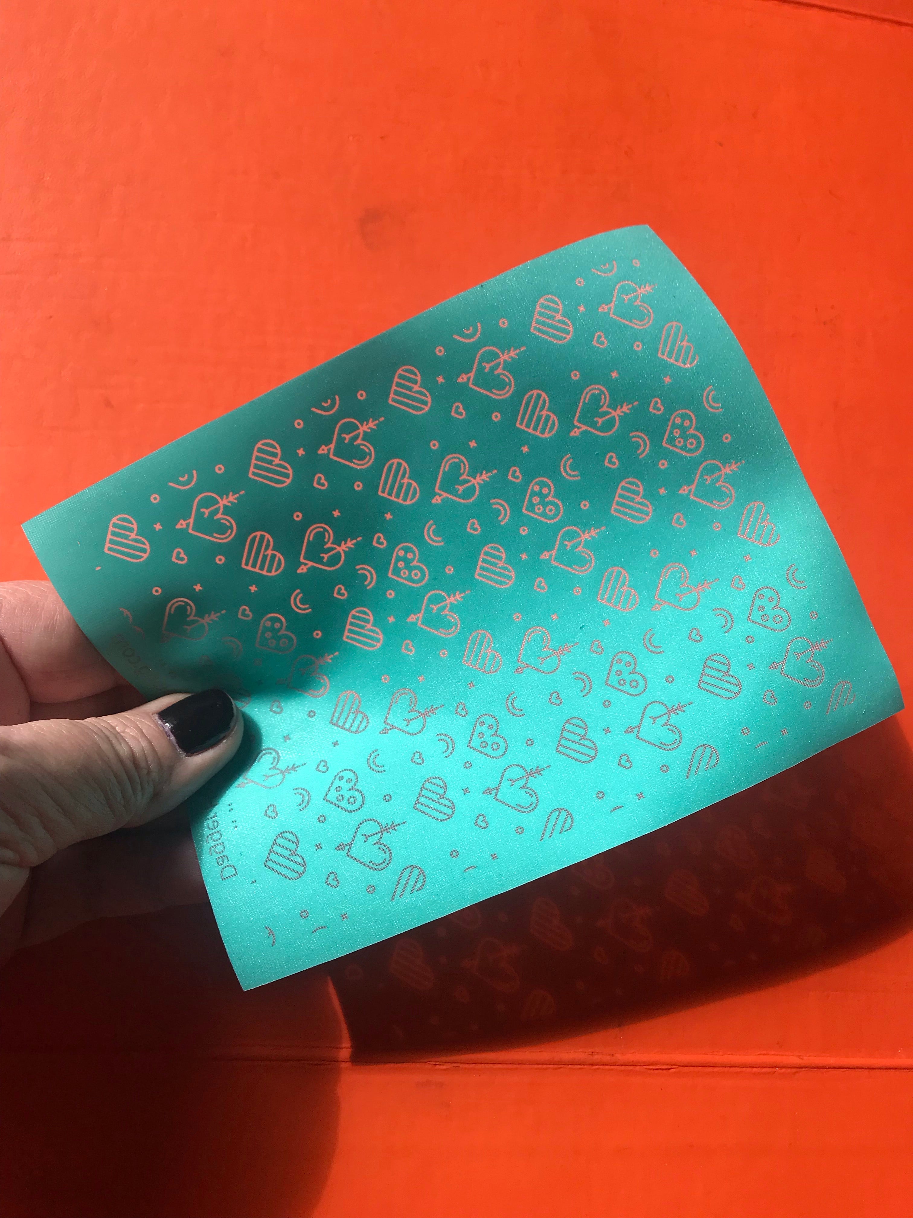 Dagger Hearts Silkscreen Valentine For Crafting, Polymer Clay Earrings Jewelry + Mixed Media