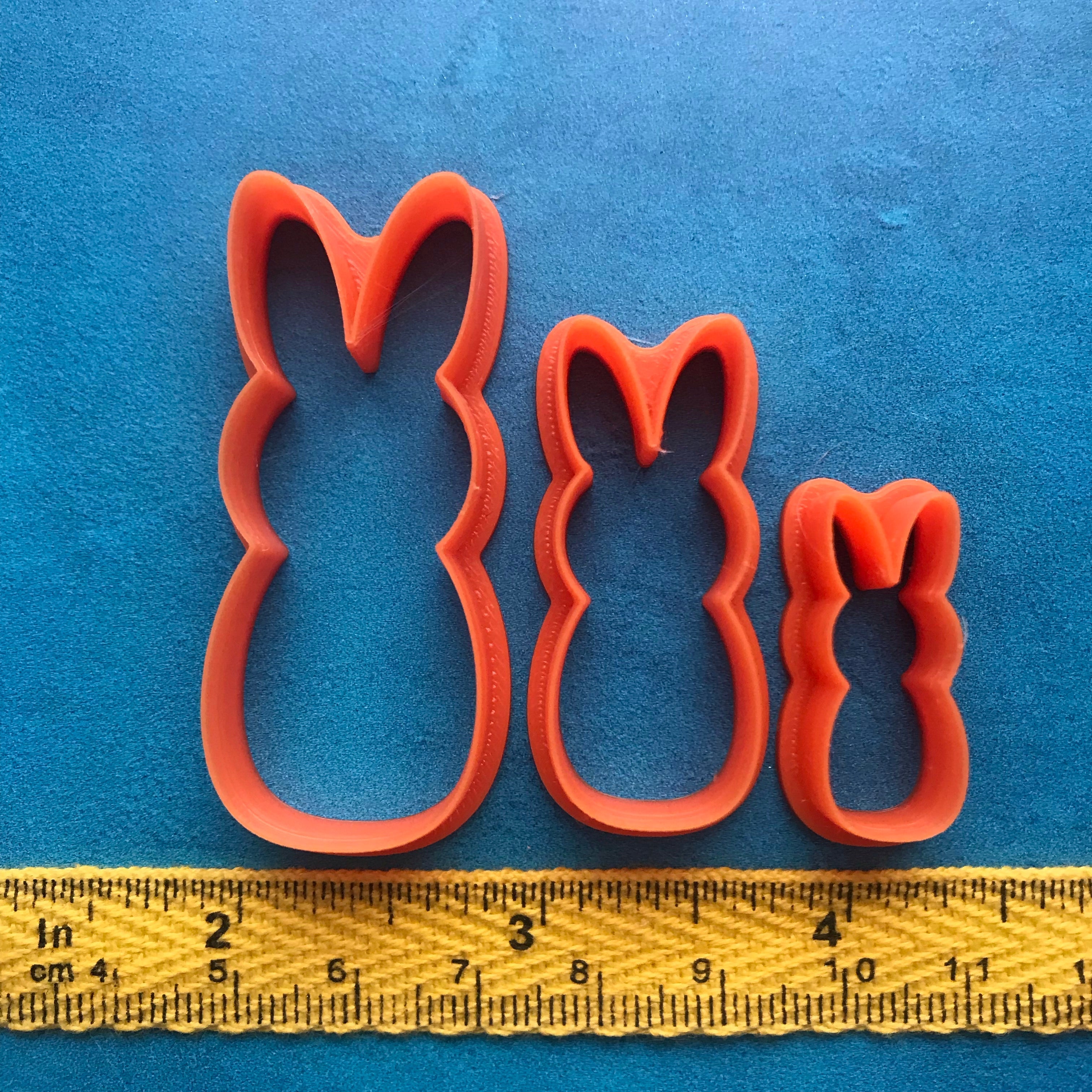 Bunny Rabbit Marshmallow Easter Bunnies polymer clay cutter set jewelry earrings