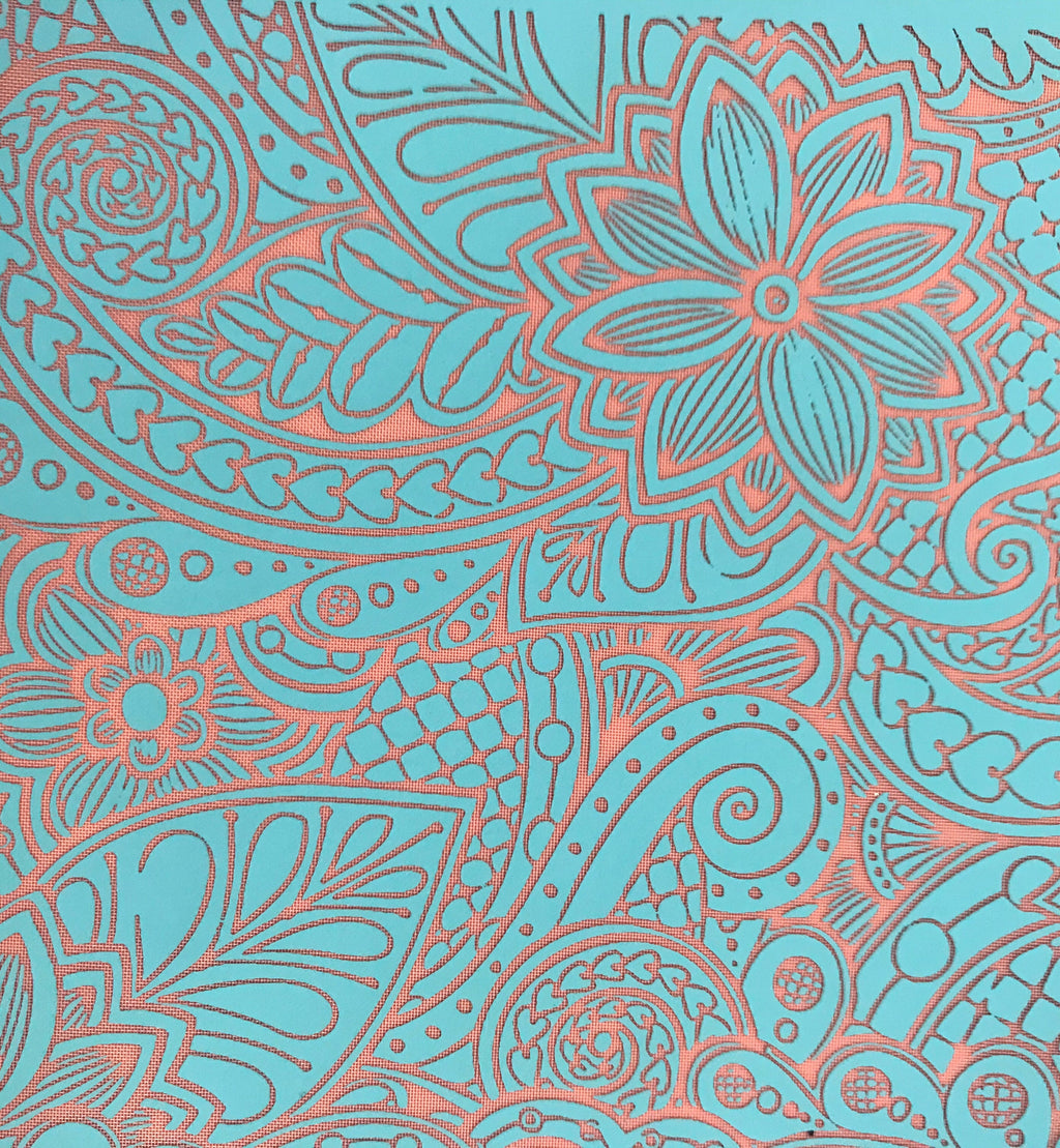 Shadows of Your Love Polymer Clay Silkscreen – Henna-Inspired Floral Pattern