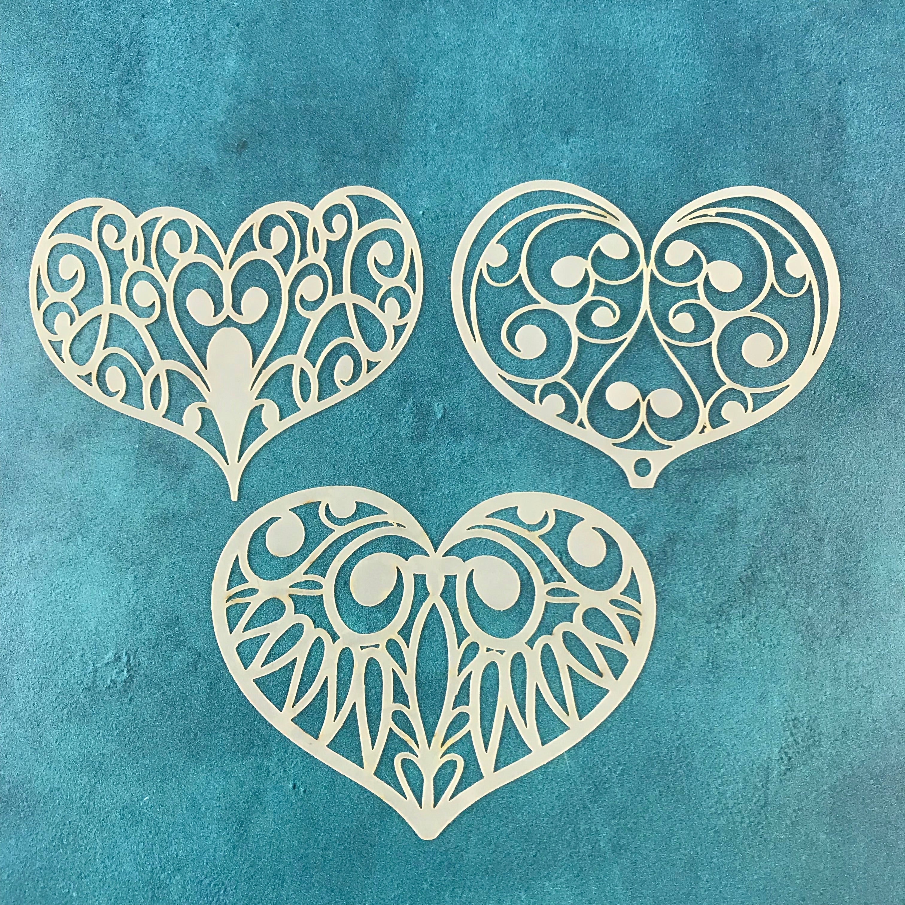 Intimacy Valentines Day Mylar Stencil texture sheets for polymer clay earrings art jewelry mixed media
