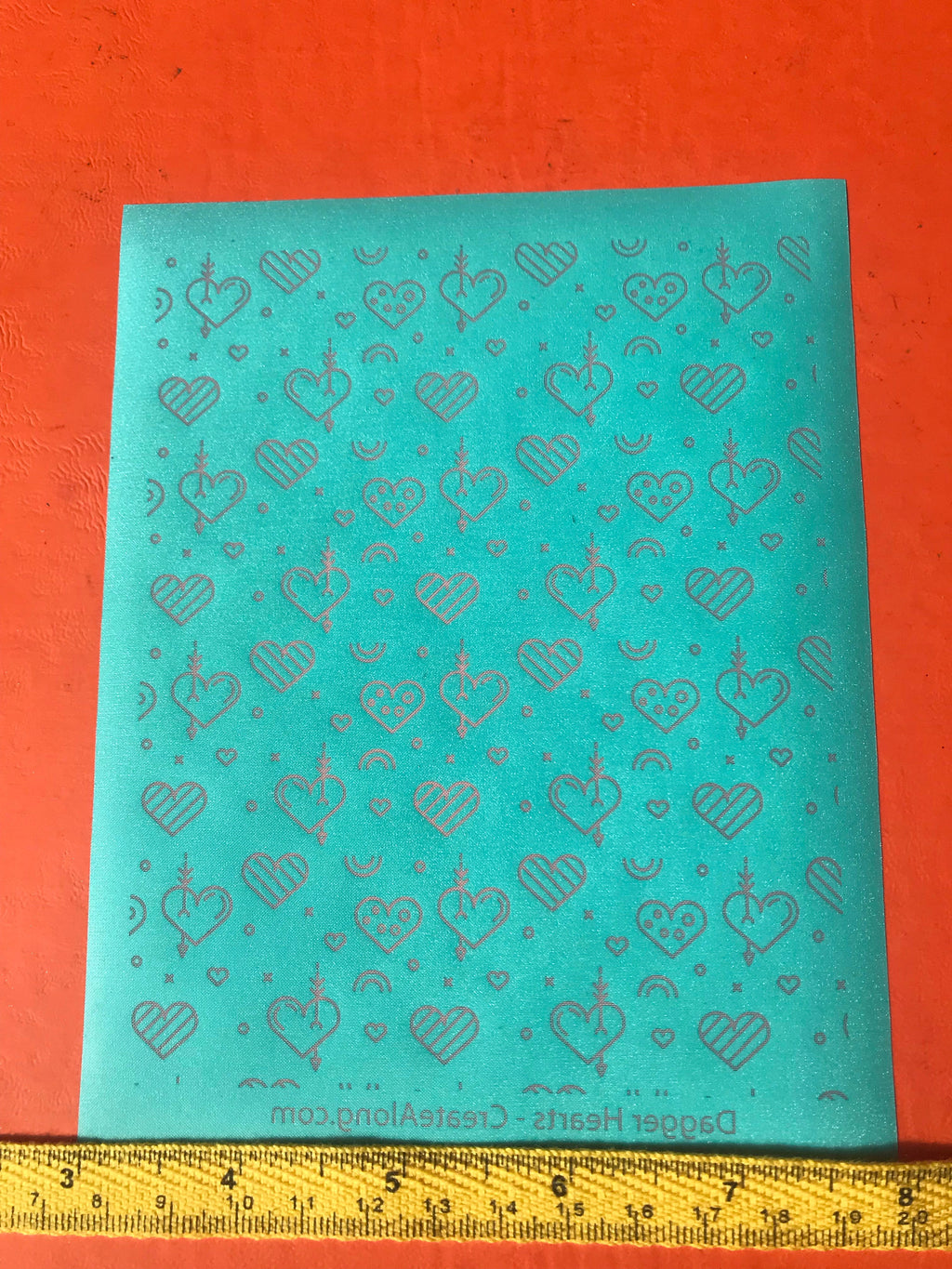 Dagger Hearts Silkscreen Valentine For Crafting, Polymer Clay Earrings Jewelry + Mixed Media