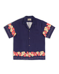 Indigo Ornate Bloom Camp Shirt