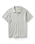 The Valencia Sweater Polo in Heather Grey Rib
