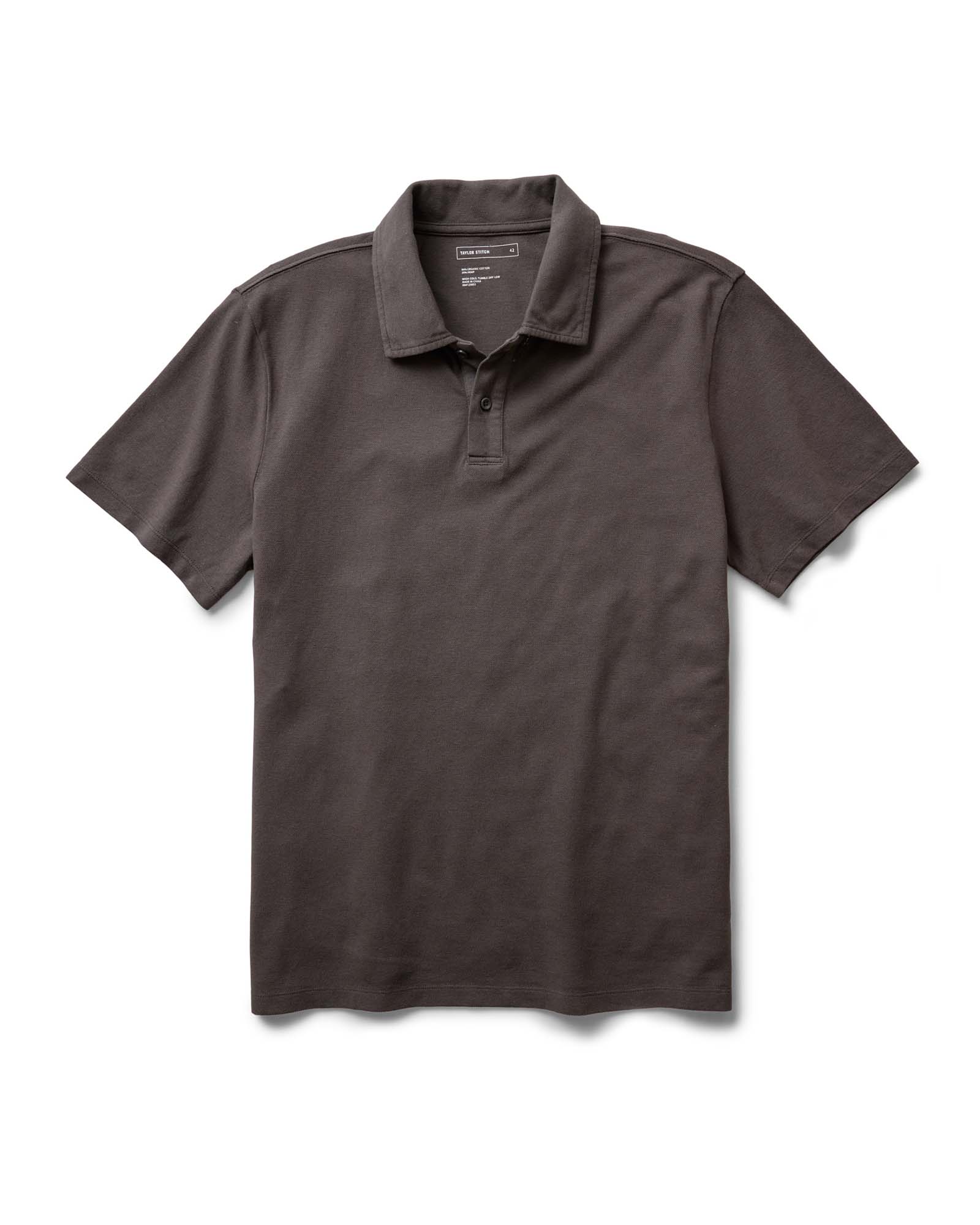 The Cotton Hemp Polo in Asphalt Pique