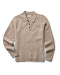 The Newton Sweater Polo in Heather Oatmeal