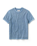The Organic Cotton Short Sleeve Crew in Washed Blue Waffle