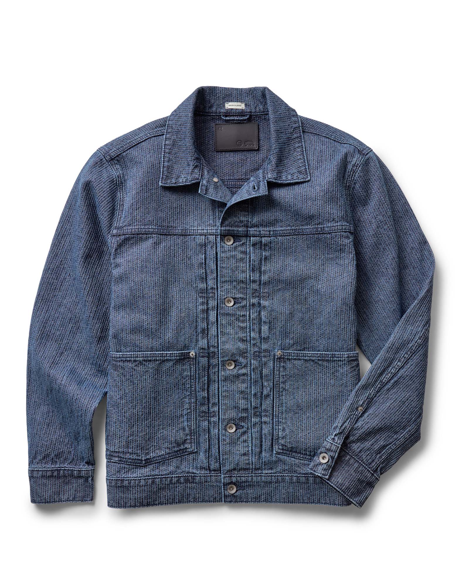 The Ryder Jacket in Japanese Washed Indigo Sashiko